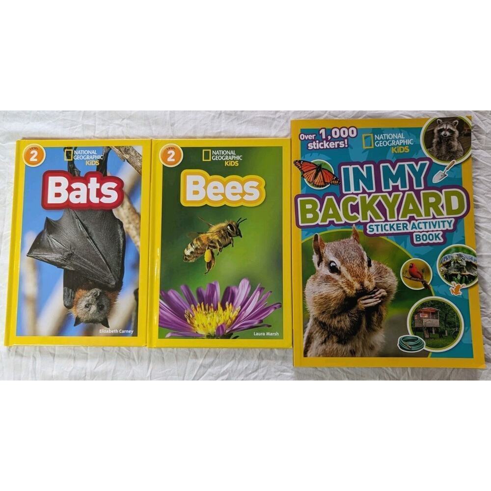 National Geographic Bees & Bats + My Backyard Sticker Activity Book Hardcover